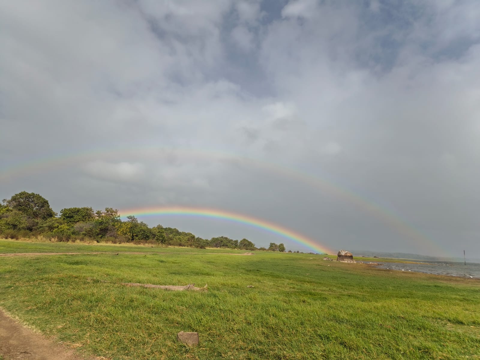Double Rainbow Over Minneriya Lake